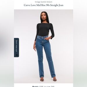 NWT curve love midrise Abercrombie jeans